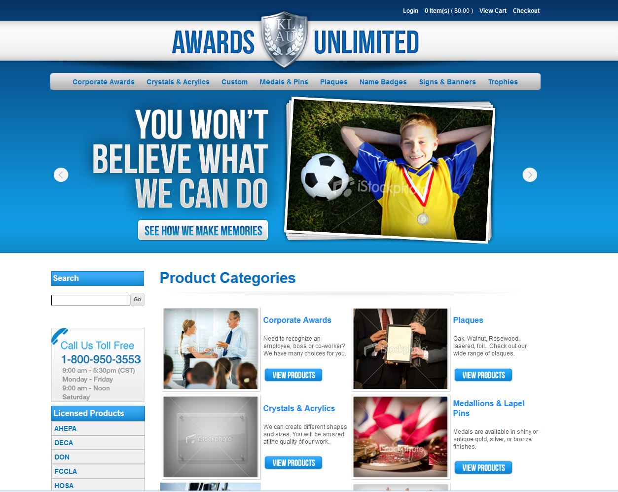 Awards Unlimited Site Launch